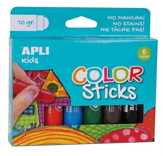Apli Kids dažų pastelės (6 spalvos)