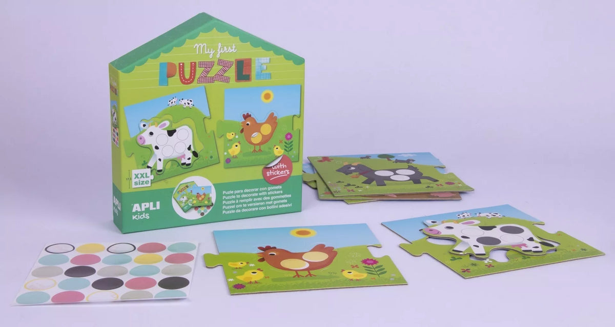 Apli Kids dėlionė su lipdukais „Gyvūnai“