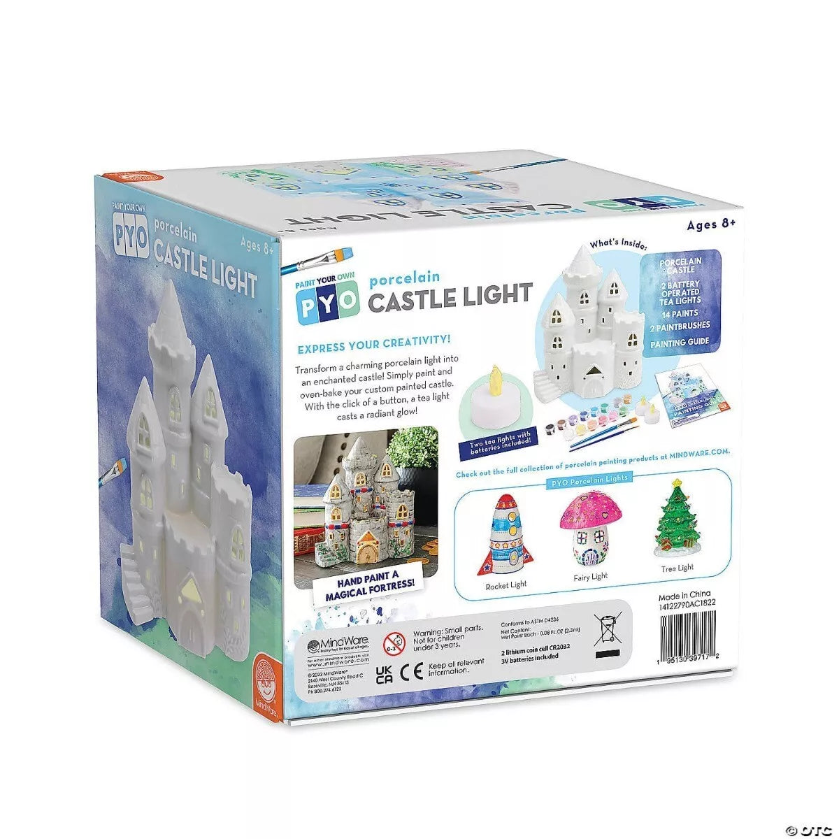 Kūrybinis rinkinys „Paint Your Own Porcelain Castle Light“