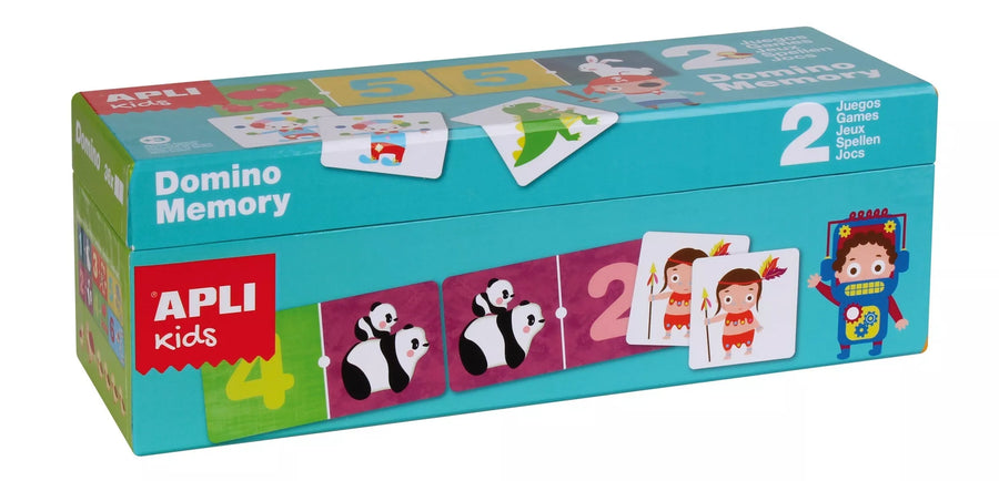 Apli Kids 2 viename žaidimai: DOMINO ir ATSIMINK