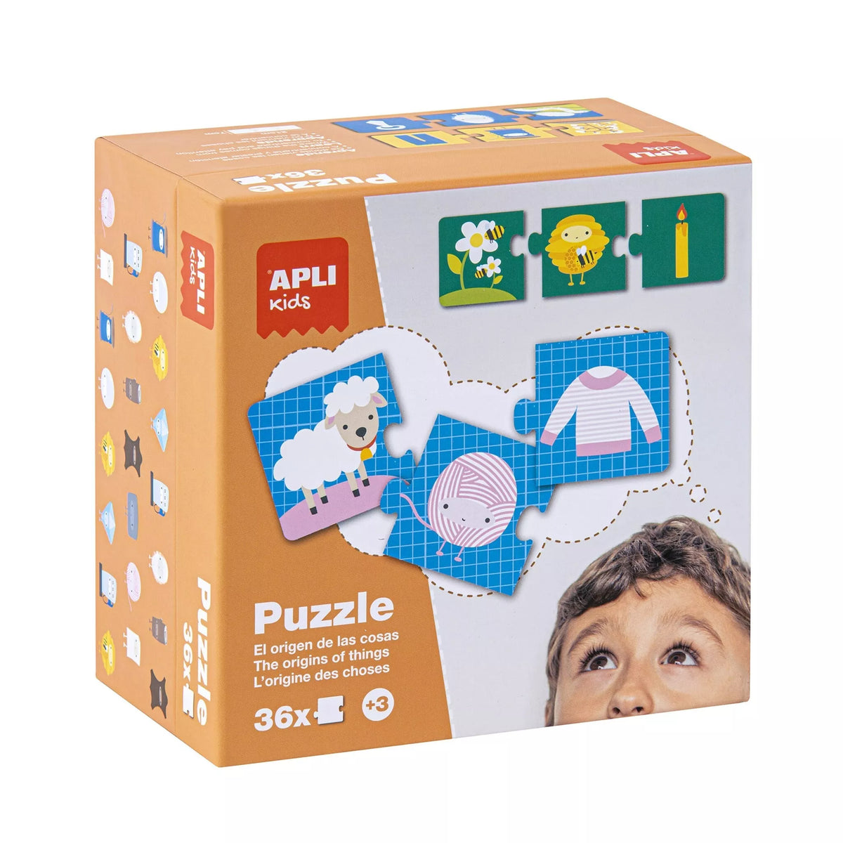 Apli Kids dėlionė „Daiktų kilmė”
