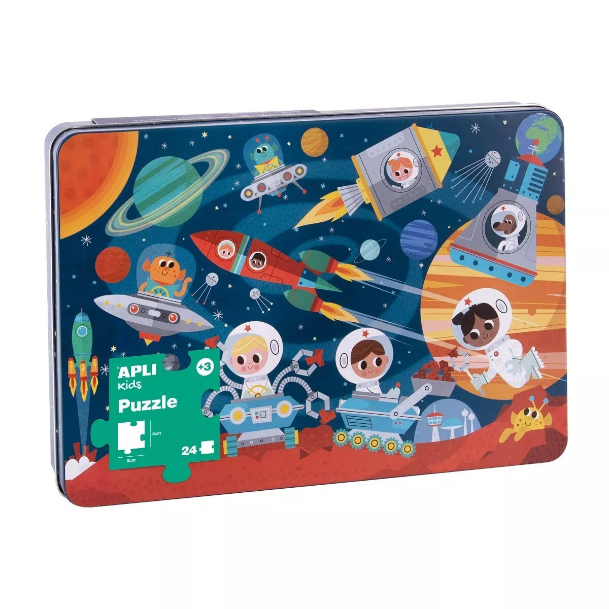Apli Kids dėlionė metalinėje dėžutėje KOSMOSAS