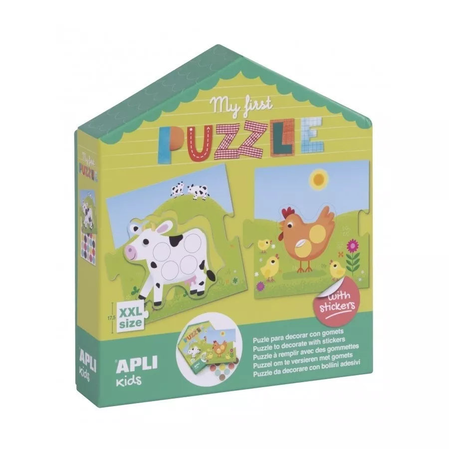 Apli Kids dėlionė su lipdukais „Gyvūnai“
