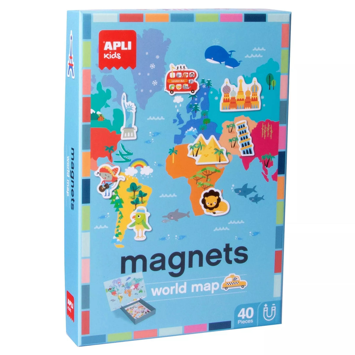 Apli Kids magnetinis žaidimas PASAULIO ŽEMĖLAPIS