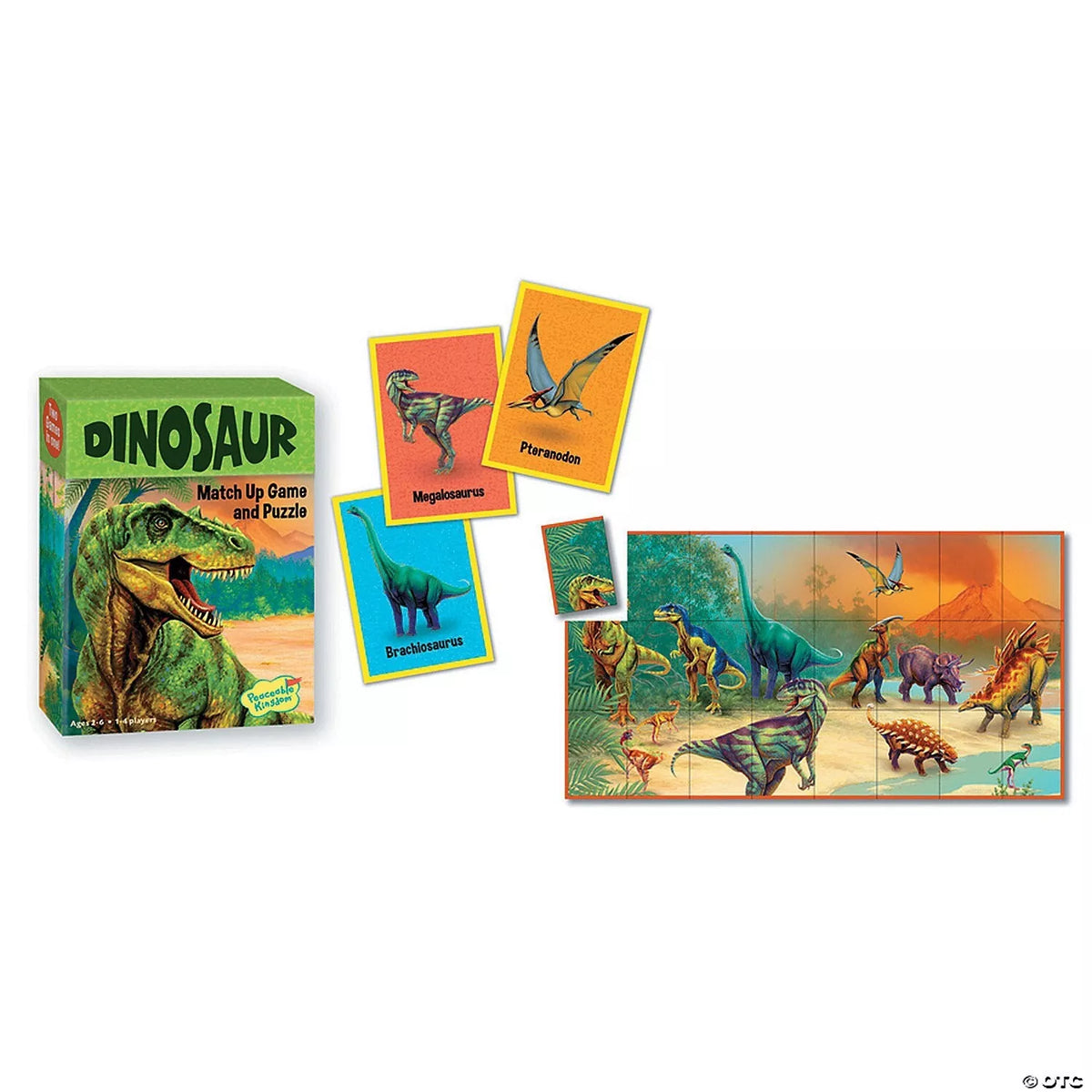 Atitikimo žaidimas-dėlionė „Dinozauras”
