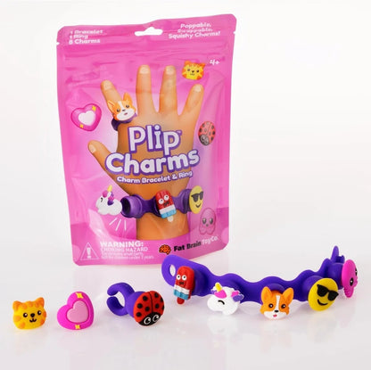 Fat Brain Toys Plip Charms silikoninė apyrankė - rožinė
