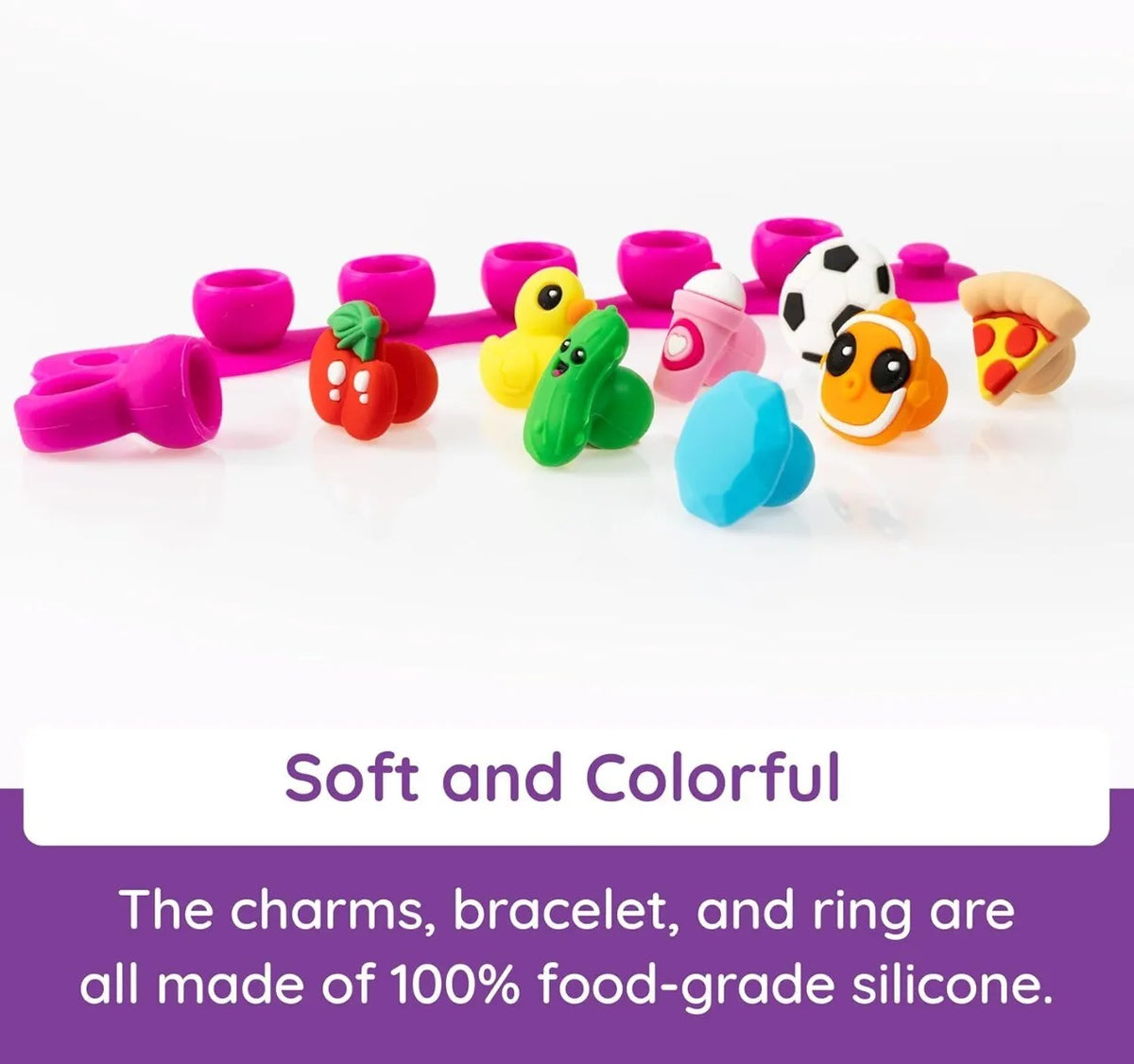 Fat Brain Toys Plip Charms silikoninė apyrankė - turkio