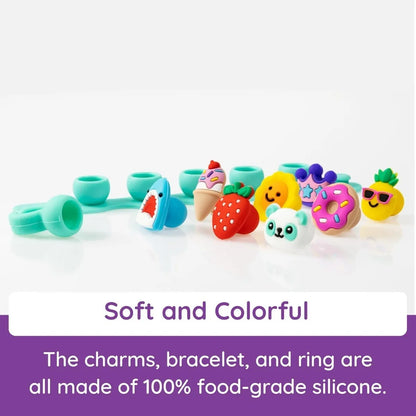 Fat Brain Toys Plip Charms silikoninė apyrankė - violetinė
