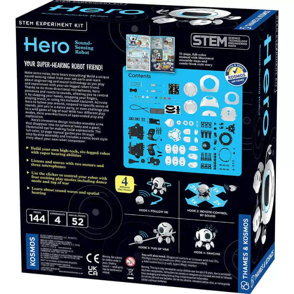 Į garsą reaguojantis robotas – Herojus