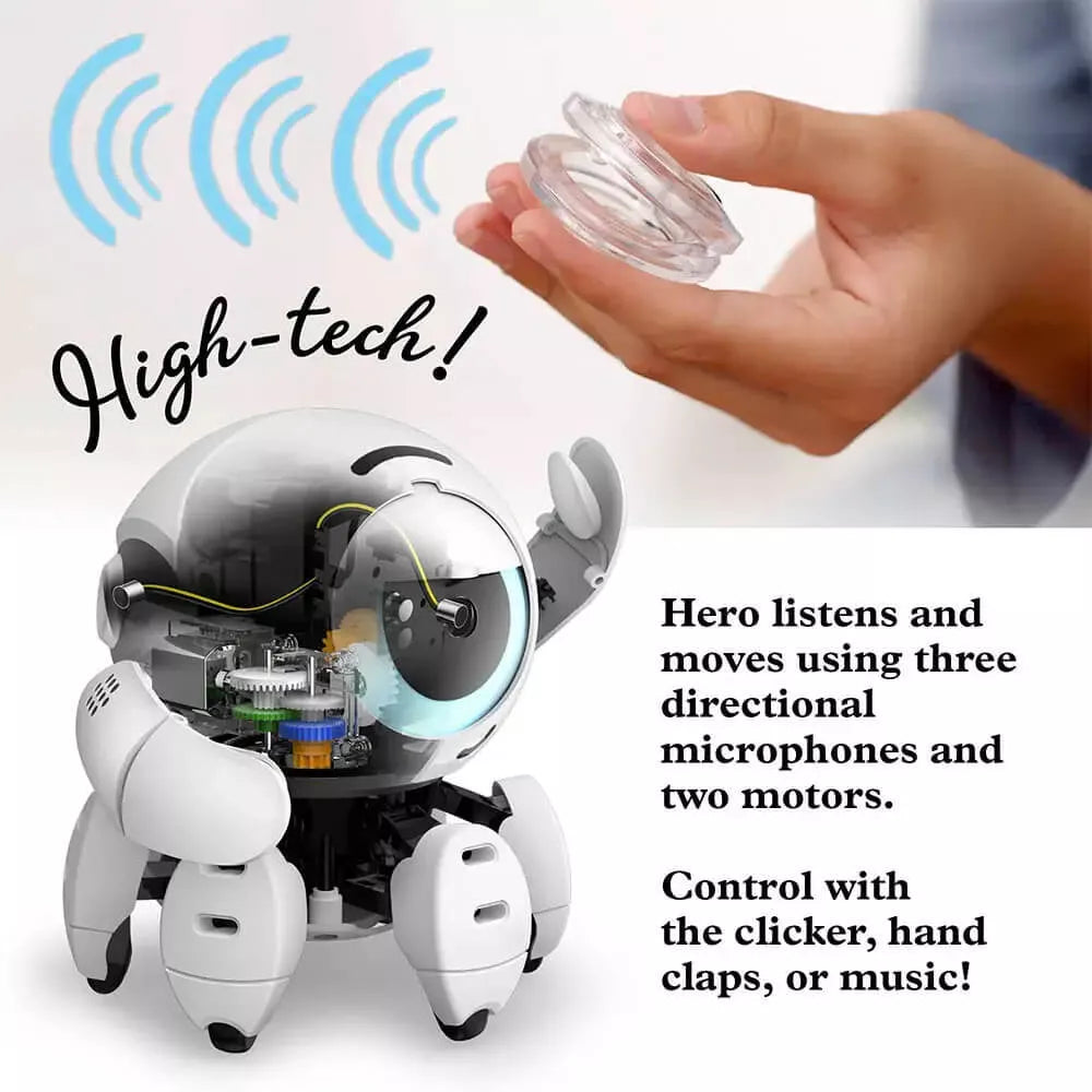 Į garsą reaguojantis robotas – Herojus
