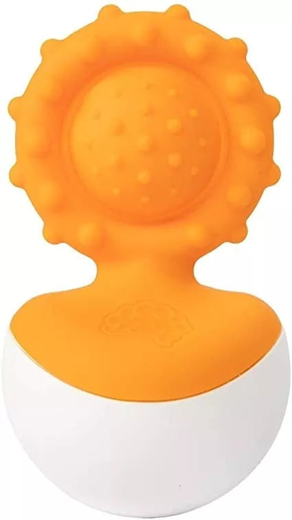 Kūdikio žaislas „Dimpl Wobbl“ (oranžinis)