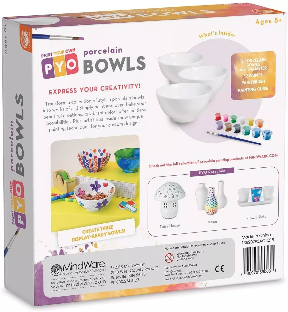 Kūrybinis rinkinys „Paint Your Own Porcelain Bowls“