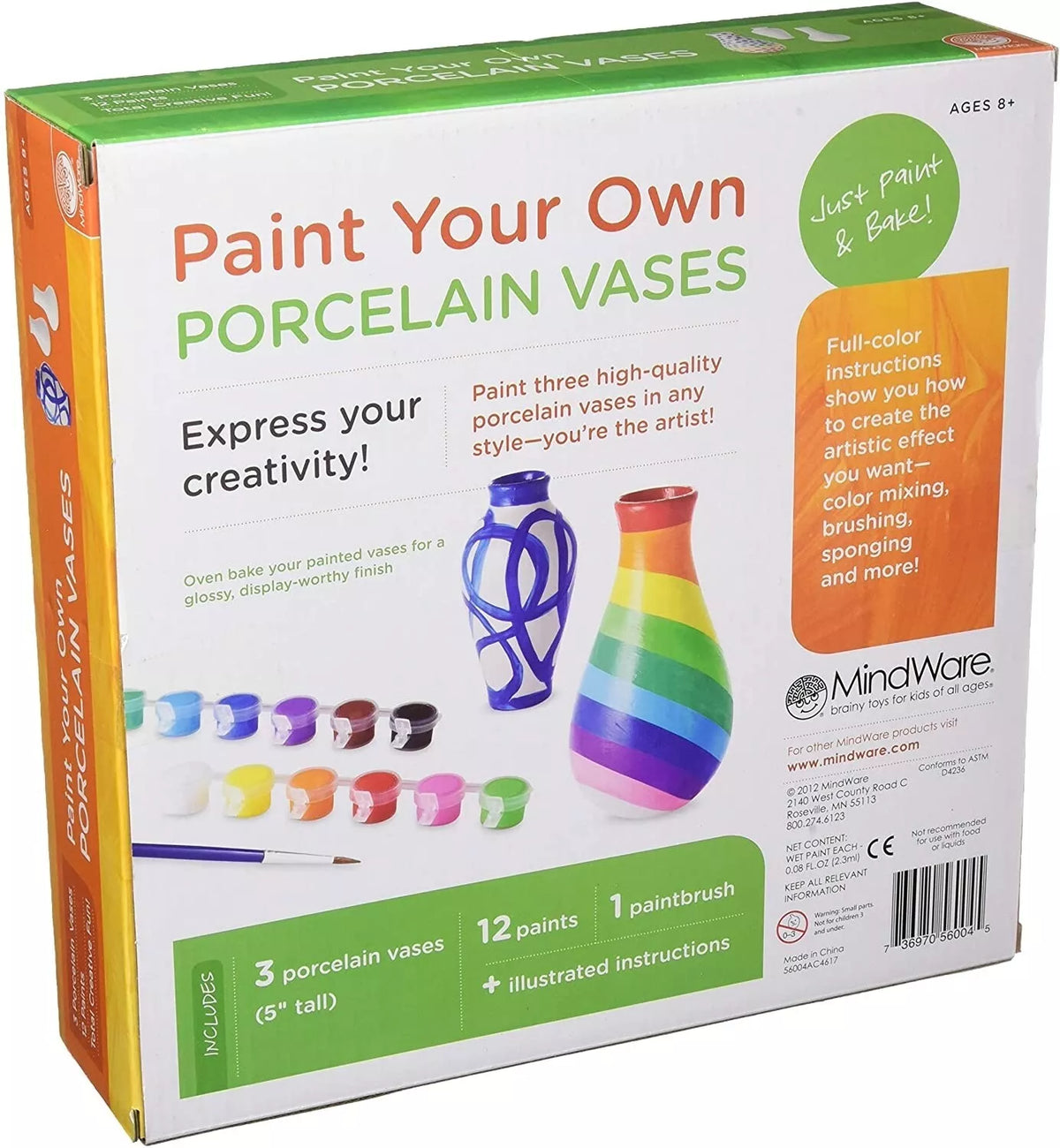 Kūrybinis rinkinys „Paint Your Own Porcelain Vases“
