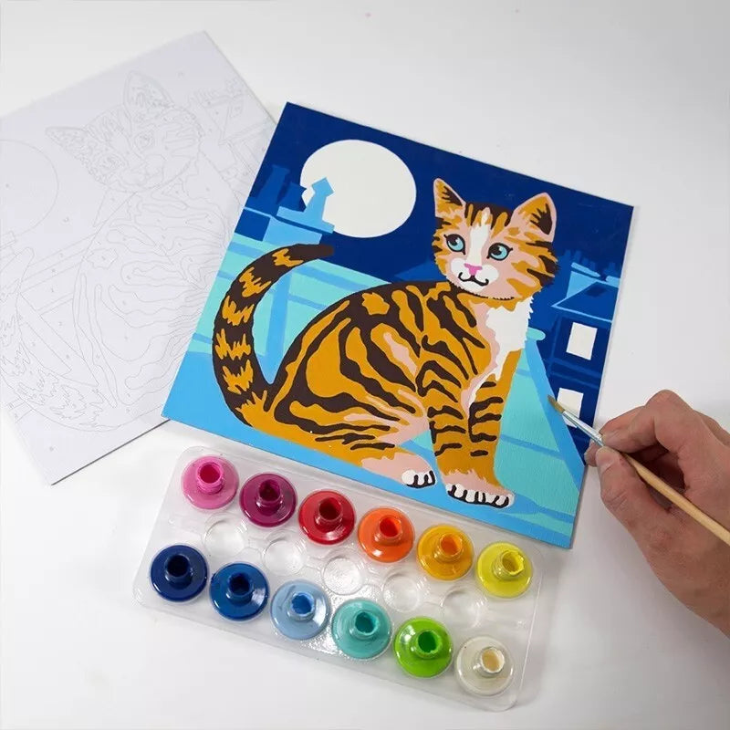 Kūrybinis tapybos pagal skaičius rinkinys „Colorizzy Katės”