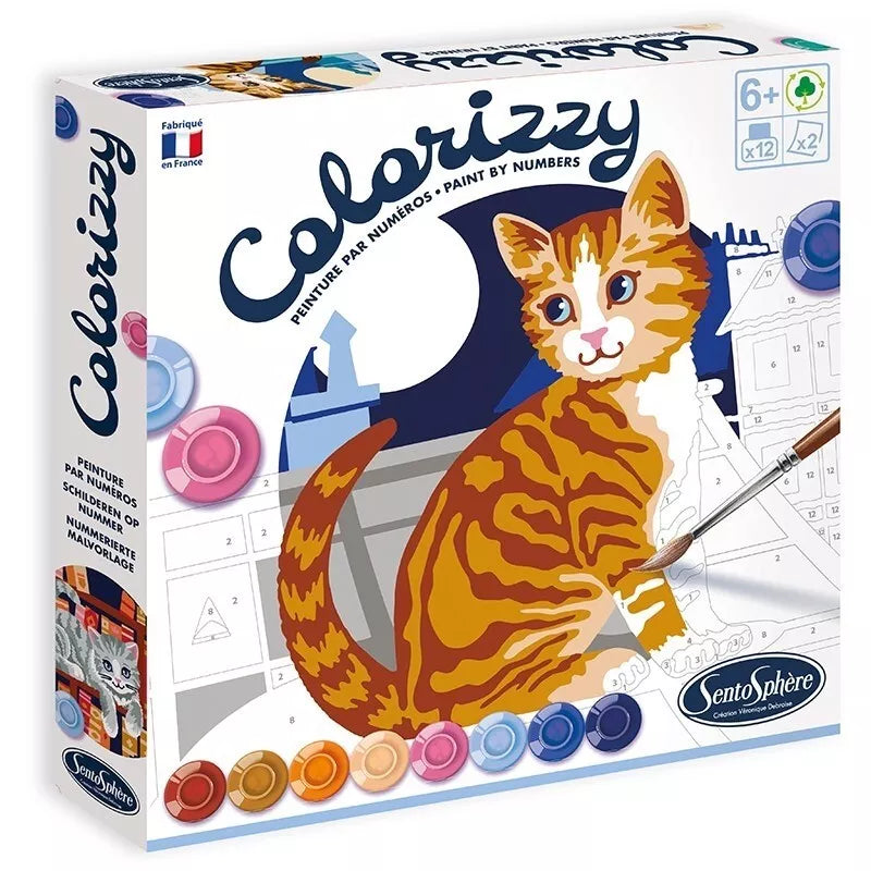 Kūrybinis tapybos pagal skaičius rinkinys „Colorizzy Katės”