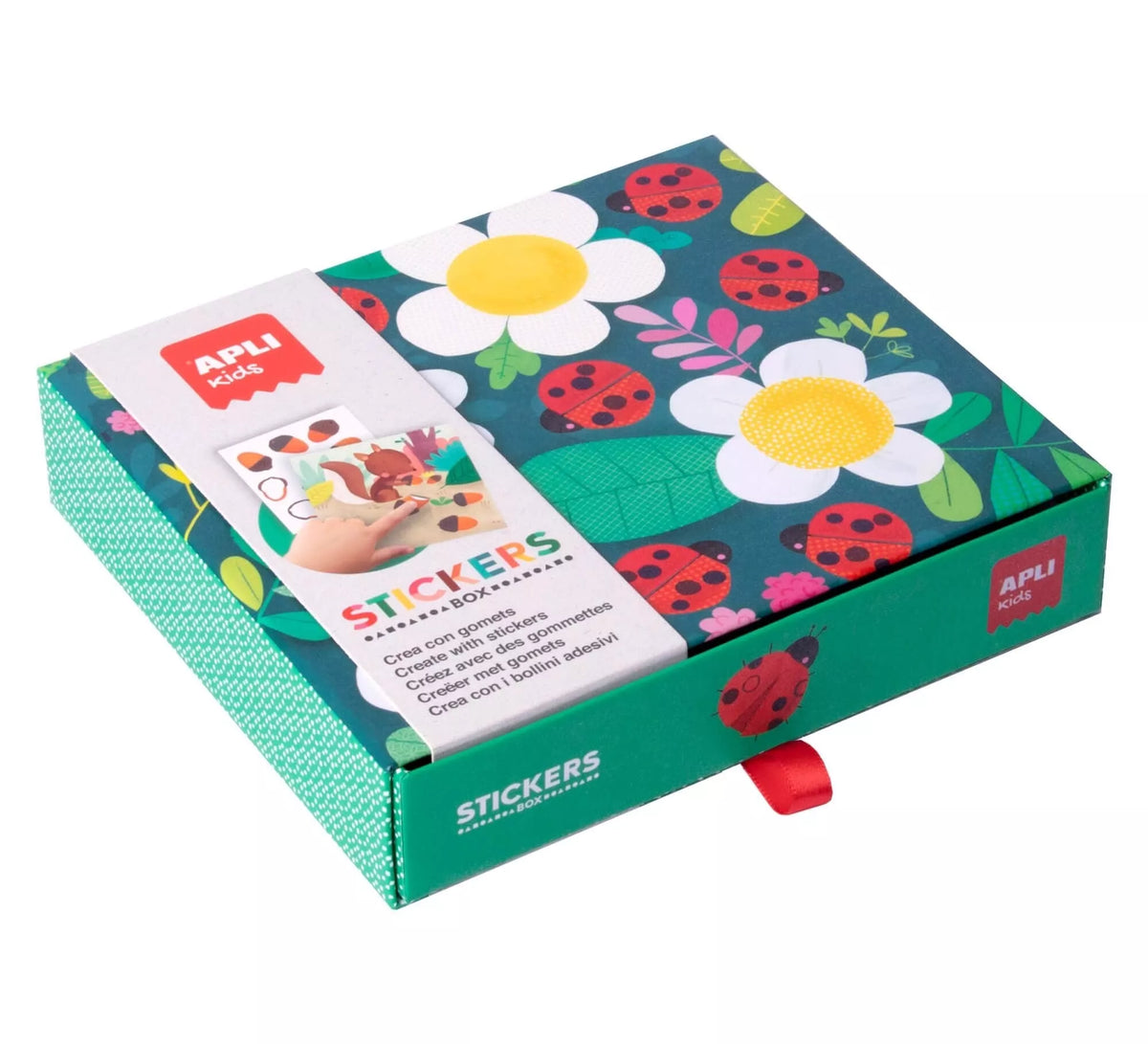 Lipdukų žaidimas „Ladybug“