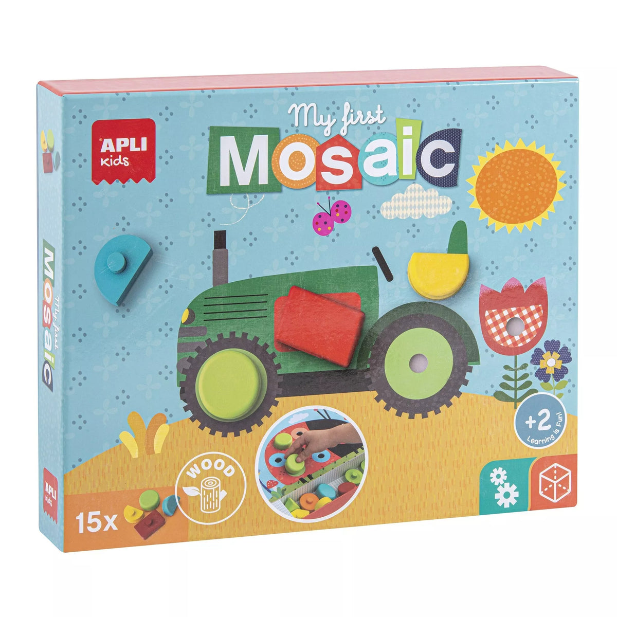 Mokomasis žaidimas-dėlionė „Mano pirmoji medinė mozaika“