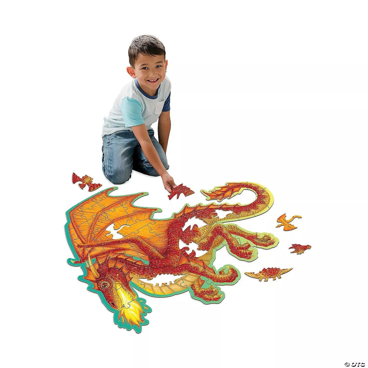 PAŽEISTA PAKUOTĖ: Grindų dėlionė „Dragon“