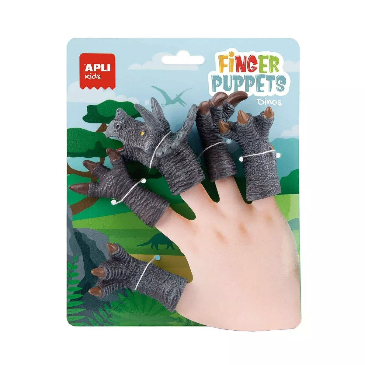 Pirštų lėlės dinozauras TRICERATOPSAS